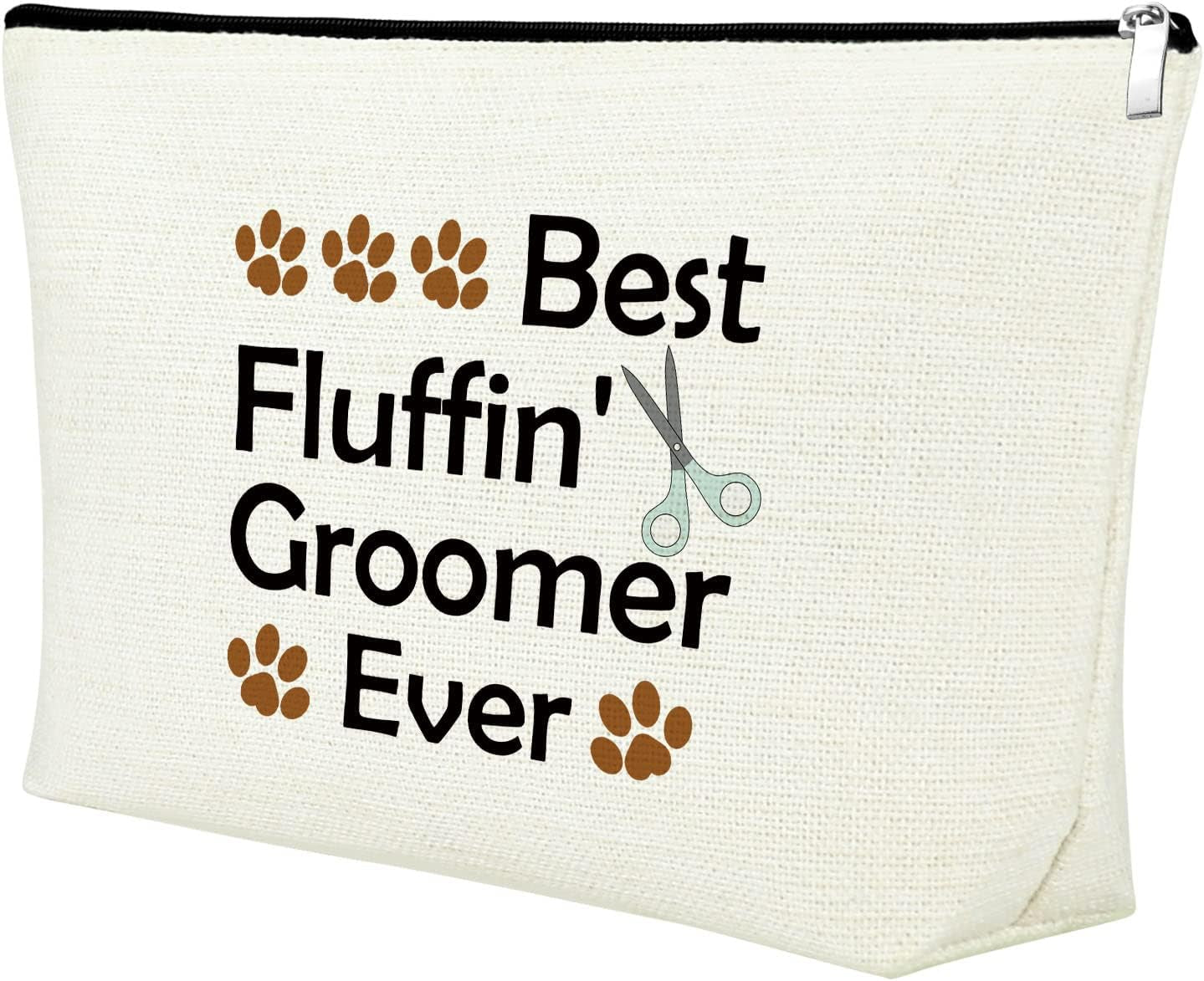 Dog Groomer Gift for Women Makeup Bag Pet Grooming Gift Appreciation Cosmetic Bags for Dog Groomer Pet Hairdresser Hair Stylist Women Thank You Makeup Travel Bag Christmas Birthday Present