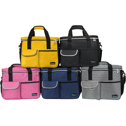 Medium Dog Travel Bag with Food Containers and Bowls, Yellow, 5.8 Gal. (22 L)  Limit