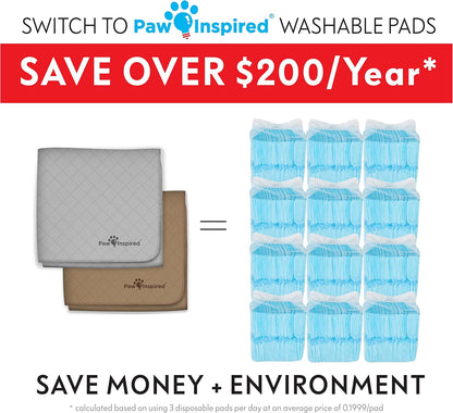 Washable Pee Pads for Dogs (2 Pack) | Leakproof, Non-Slip Reusable Puppy Pads for Potty Training, Whelping, Waterproof Mat (41X41 Size, Pack of 2)